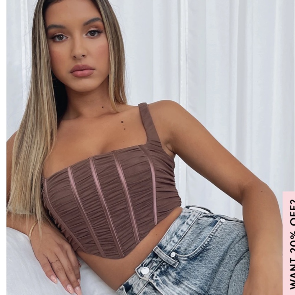 White fox do what you want bustier top